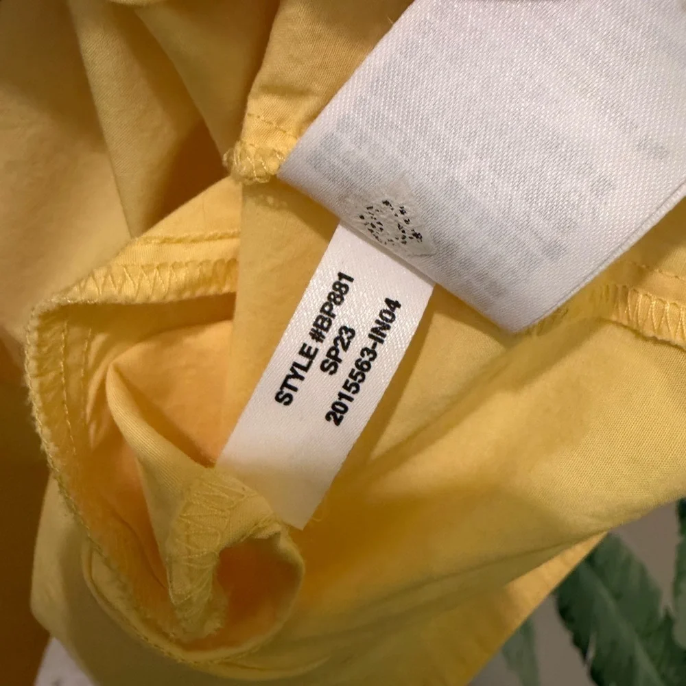 J. Crew Short-sleeve mini shirtdress in cotton poplin yellow BP881 Size S